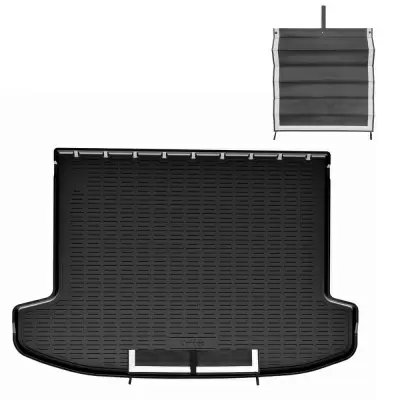 Коврики в багажное отделение с текстильным фартуком для Hyundai Tucson IV HYBRID (2021) (евро)