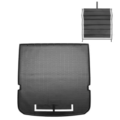 Коврики в багажное отделение с текстильным фартуком для Chery Tiggo 9 (2024) (7 мест, сложенный 3 ряд)