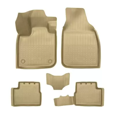 Коврики салонные для Fiat 500-e 3D (2020) (бежевый)