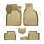 Коврики салонные для Fiat 500-e 3D (2020) (бежевый) от интернет-магазина AUTOBOKS.kz. 