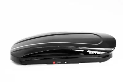 Автобокс REAKTIV Buran 370 черный глянцевый двустороннее 370 л от интернет-магазина AUTOBOKS.kz. 