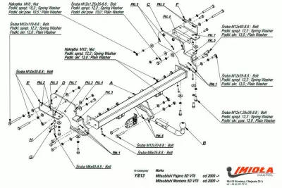 Фаркоп Imiola Y/013 для Mitsubishi Pajero 2000-2006 от Интернет-Магазина Autoboks.kz