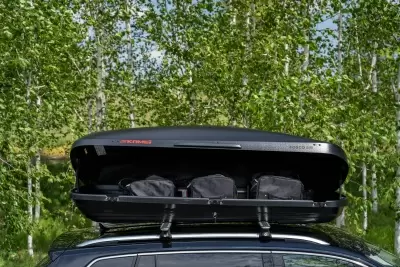 Автобокс Kamei Fosco 540  черный матовый двустороннее от интернет-магазина AUTOBOKS.kz. 