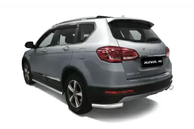 Защита заднего бампера одинарная угловая 63 мм (НПС) HAVAL H6 2014-