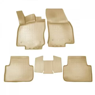 Коврики салонные для Volkswagen Tiguan 3D (2011-2016) (бежевый)
