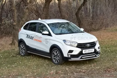 Защита порогов вогнутая O51 мм (НПС) LADA XRAY Cross с 2018 от интернет-магазина AUTOBOKS.kz. 