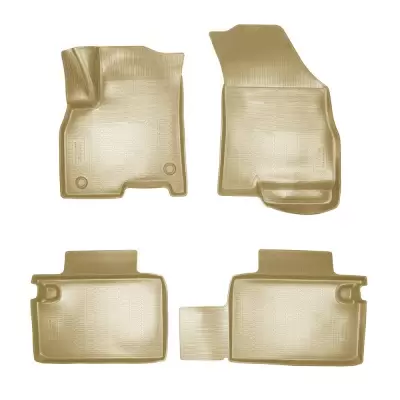 Коврики салонные для Chery Tiggo 8 Pro MAX 3D (2022) (1,2 ряд) (бежевый)
