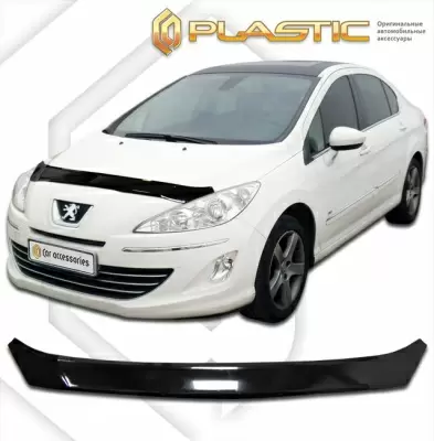 Мухобойка (дефлектор капота) для Peugeot 408 2012-2017 (арт. 2010010108359)