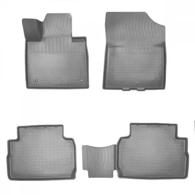 Коврики салонные для Hyundai Santa Fe (2018) (7 мест) (3 ряд) (серый)