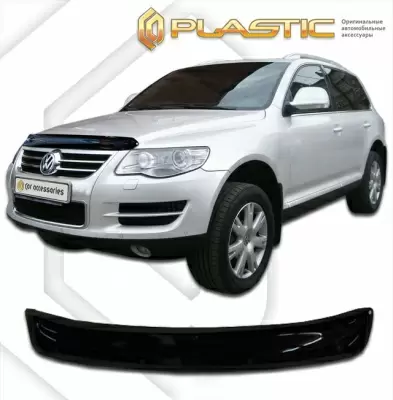 Мухобойка (дефлектор капота) для Volkswagen Touareg 2007-2009 (арт. 2010010101282)