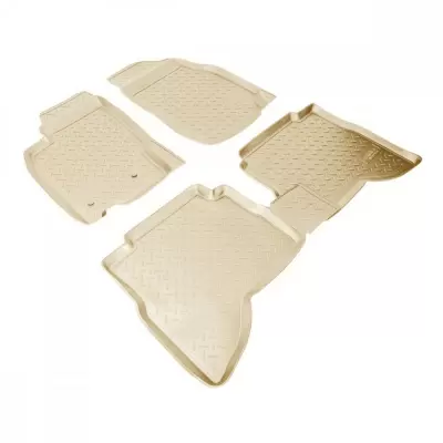 Коврики салонные для Mitsubishi Pajero IV (2006) (бежевый)