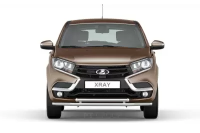 Защита переднего бампера двойная O51/51 мм (НПС) LADA XRAY с 2016