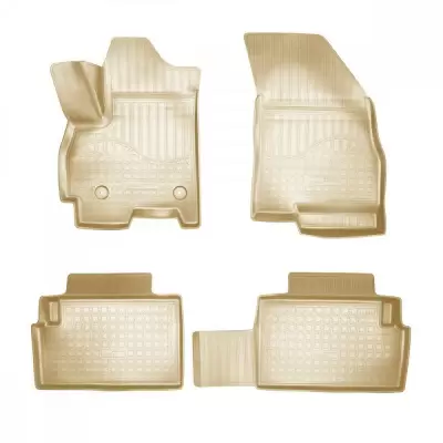 Коврики салонные для Chery Tiggo II 3D  (2017) (бежевый)