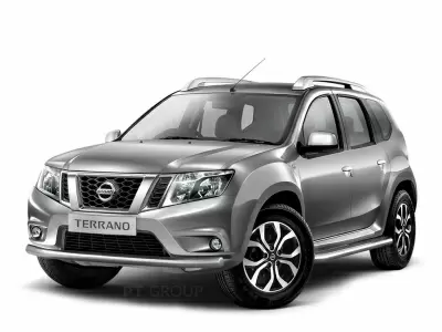 Защита порогов с алюминиевой площадкой (НПС) Nissan Terrano с 2014 от интернет-магазина AUTOBOKS.kz. 