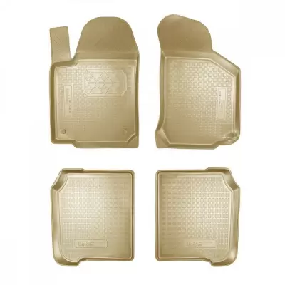 Коврики салонные для Skoda Kodiaq (2017) (3 ряд) (бежевый)