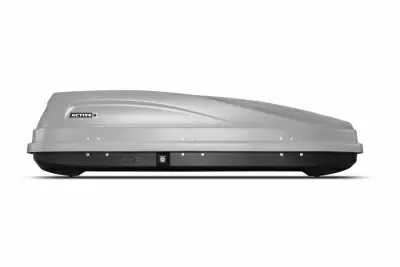 Автобокс на крышу PT-Group Аэродинамический "ACTIVE S" Серый ДВУСТОРОННЕЕ открывание