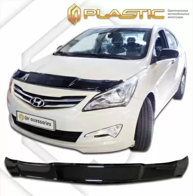 Мухобойка (дефлектор капота) для Hyundai Solaris 2014-2017 (арт. 2010010109936)