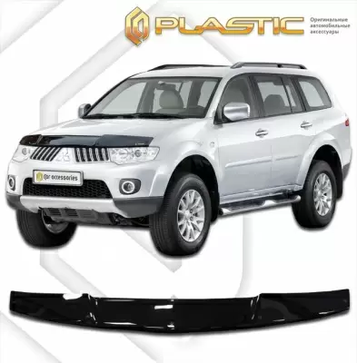 Мухобойка (дефлектор капота) для Mitsubishi Pajero Sport 2008-2015 (арт. 2010010103262)