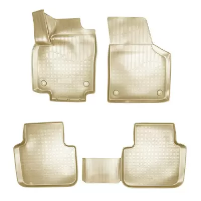 Коврики салонные для Volkswagen Talagon (2023) (1,2 ряд) (бежевый)