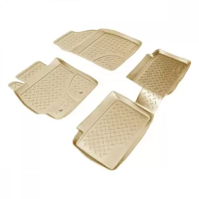 Коврики салонные для Ssang Yong Stavic (2013) (3 ряд) (бежевый)
