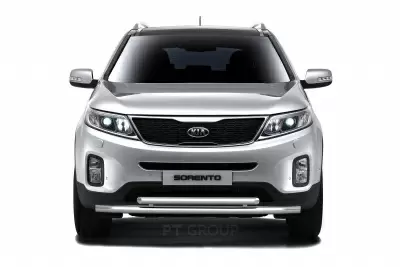 Защита переднего бампера двойная O63/51мм (НПС) KIA Sorento 2014- от Интернет-Магазина Autoboks.kz