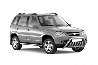 Защита порогов вогнутая O63мм (НПС) Chevrolet NIVA с 2009 от интернет-магазина AUTOBOKS.kz. 