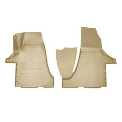 Коврики салонные для Volkswagen Transporter T6 3D (2015) (передняя пара) (бежевый)
