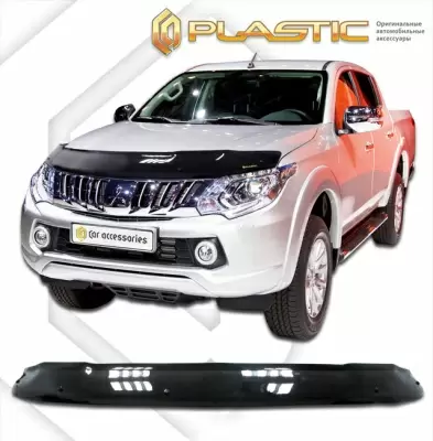 Мухобойка (дефлектор капота) для Mitsubishi L200 2015-2018 (арт. 2010010111571)