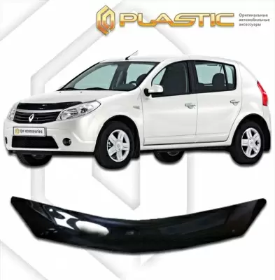 Мухобойка (дефлектор капота) для Renault Sandero Stepway 2010-2014 (арт. 2010010112738)