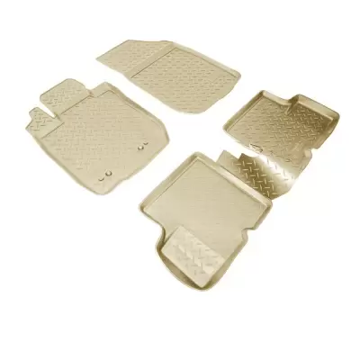 Коврики салонные для Renault Duster (4WD) (2011)\ Nissan Terrano (4WD) (2014) (бежевый)