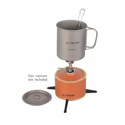 Плитка-горелка с кружкой из титана STARCAMP HX-TKT01