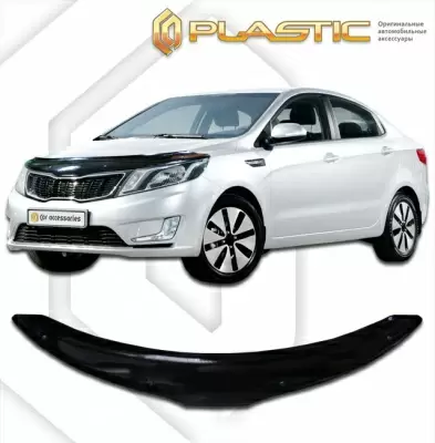 Мухобойка (дефлектор капота) для Kia Rio 2011-2015 (арт. 2010010106157)