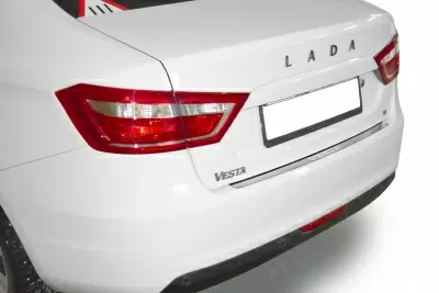 Накладка на задний бампер (НПС) LADA Vesta с 2015 на автомобиль от Интернет-Магазина Autoboks.kz