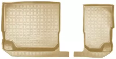 Коврики салонные для Volkswagen Tiguan II Allspace (2017) (3 ряд) (бежевый)