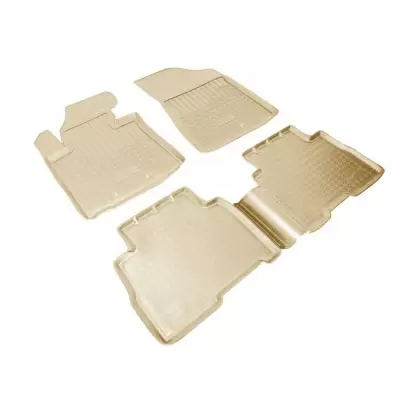 Коврики салонные для Kia Sorento Prime (2015) (3 ряд) (бежевый)