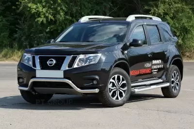 Защита переднего бампера "Волна" O63 мм (НПС - нерж.) на Nissan Terrano с 2014 от Интернет-Магазина Autoboks.kz