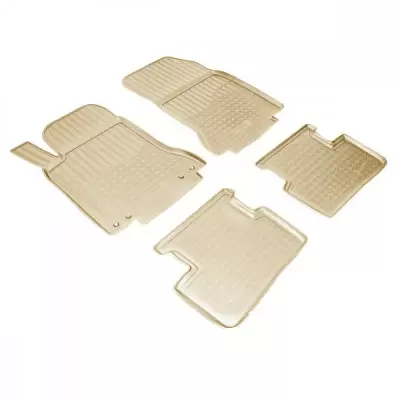 Коврики салонные для Mercedes-Benz A (W176) 3D (2012)\ Mercedes-Benz CLA (C117) 3D (2013)\ Mercedes-Benz GLA (X156) 3D (2014) (бежевый)