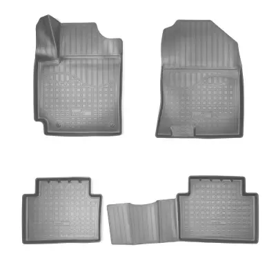 Коврики салонные для Hyundai Kona 3D (2017) (ДВС, Североамериканский рынок) (серый)