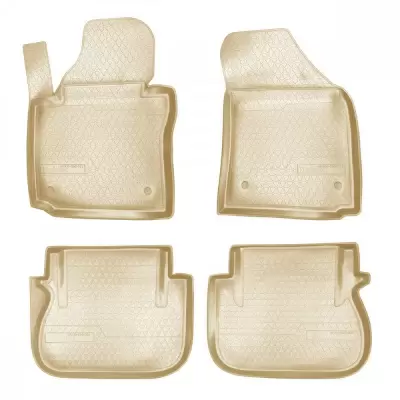 Коврики салонные для Volkswagen Caddy III (2004-2015)\ Volkswagen Caddy IV (2015) (задние, задн.прав.сдвижная дверь) (бежевый)
