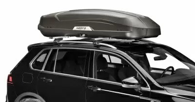 Автобокс Hapro Trivor 560 (560 л) черный матовый антрацит двустороннее от интернет-магазина AUTOBOKS.kz. 