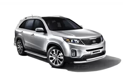 Защита порогов с алюм. площадкой O51мм (НПС) KIA Sorento с 2014