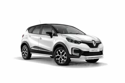 Защита порогов прямая (НПС - нерж.) Renault KAPTUR с 2016 от интернет-магазина AUTOBOKS.kz. 