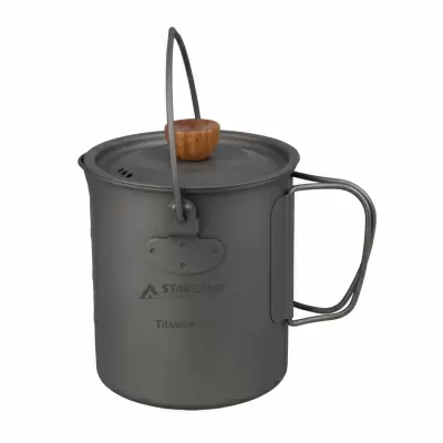 Плитка-горелка с кружкой из титана STARCAMP HX-TKT03
