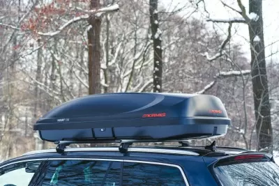 Автобокс Kamei Husky 510 черный матовый двустороннее от интернет-магазина AUTOBOKS.kz. 