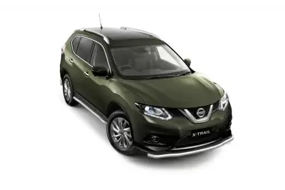 Защита порогов вогнутая O63 мм (НПС) Nissan X-TRAIL с 2015