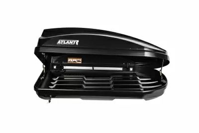 Автобокс Atlant Breeze L Carbon 350л чёрный карбон (двухсторонний) от интернет-магазина AUTOBOKS.kz. 