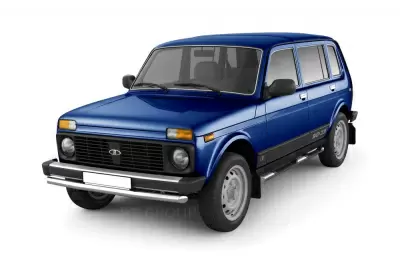 Защита порогов с накладками O63 мм (НПС) LADA 4x4 2131 c 1995