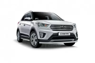 Защита переднего бампера одинарная O63 мм (НПС - нерж.) Hyundai CRETA c 2016