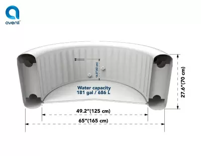 Бассейн джакузи Avenli London, 165x165x70см