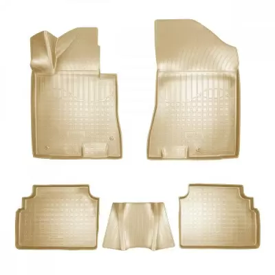 Коврики салонные для Hyundai Sonata VII (LF) 3D (2017-2019) (бежевый)